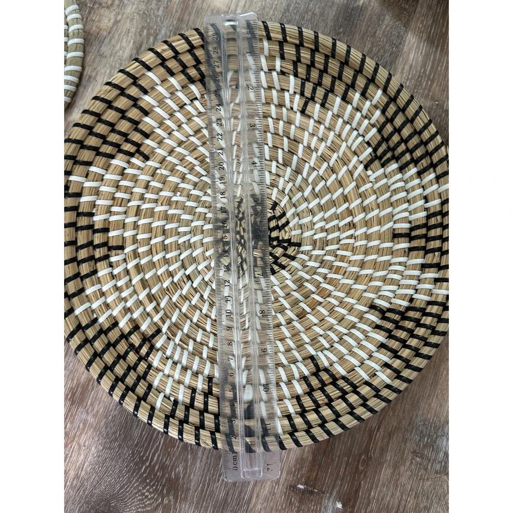 MRDMADE wall art decor baskets set of 5 Handmade natural Woven Boho